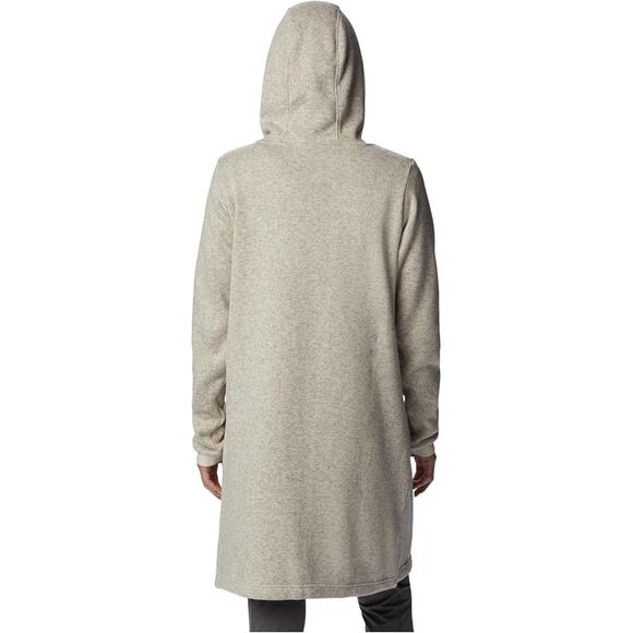 Columbia Reel Cozy Hooded Open Cardigan Sweatshirt Heathered Cream S - Picture 4 of 11